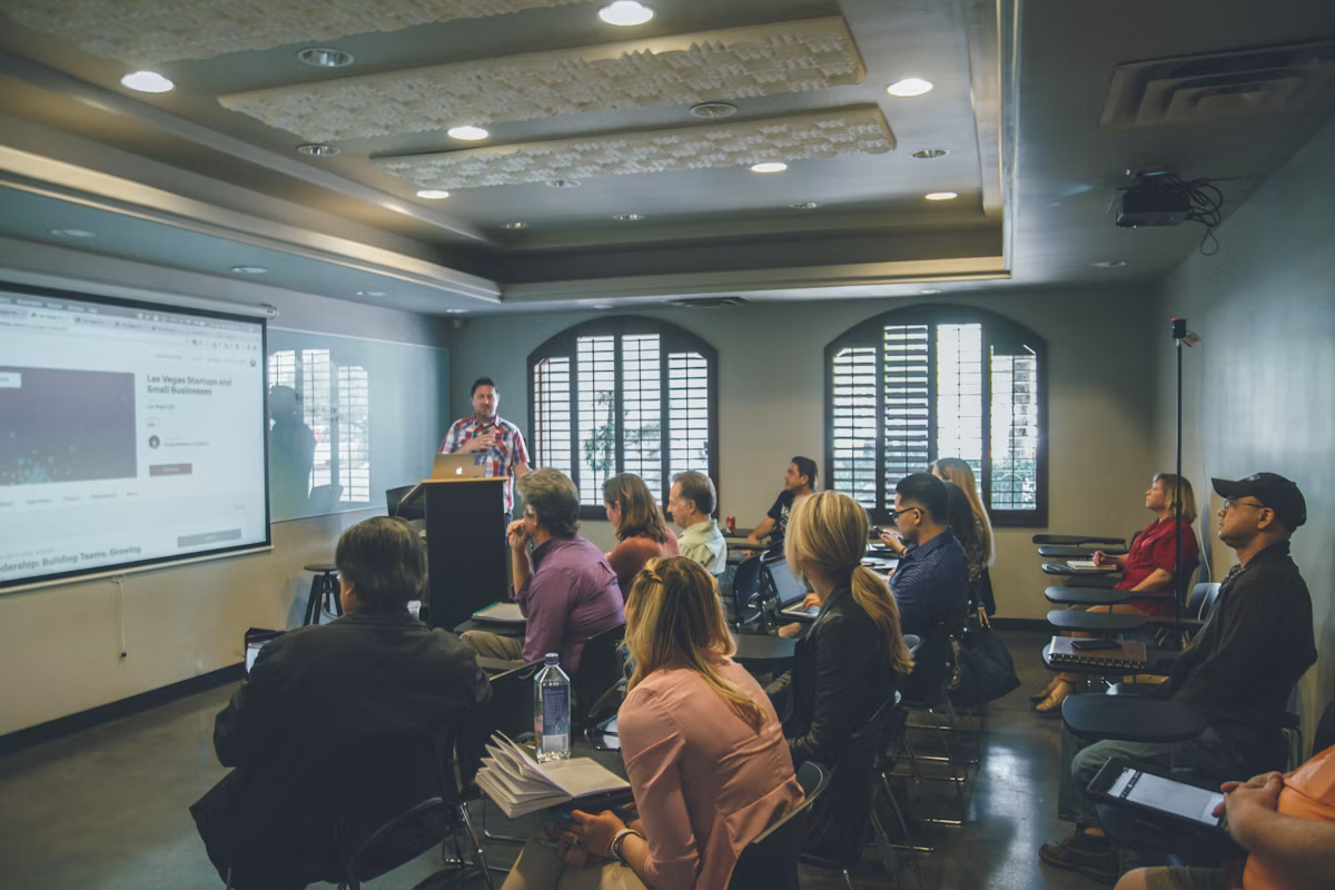 AI voice agent managing BBA lecture and event alerts in classroom